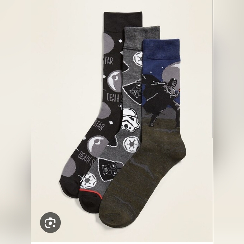 NEW ADULT STAR WARS DARK SIDE SOCKS 3 PAIR